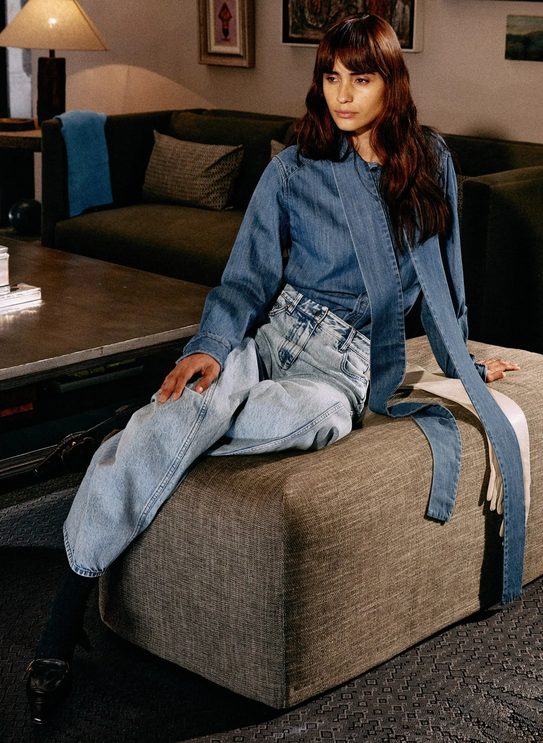 Denim|Pants & Shorts>Tibi Acid Iceberg Denim Sid Jean - Regular Acid Iceberg Blue