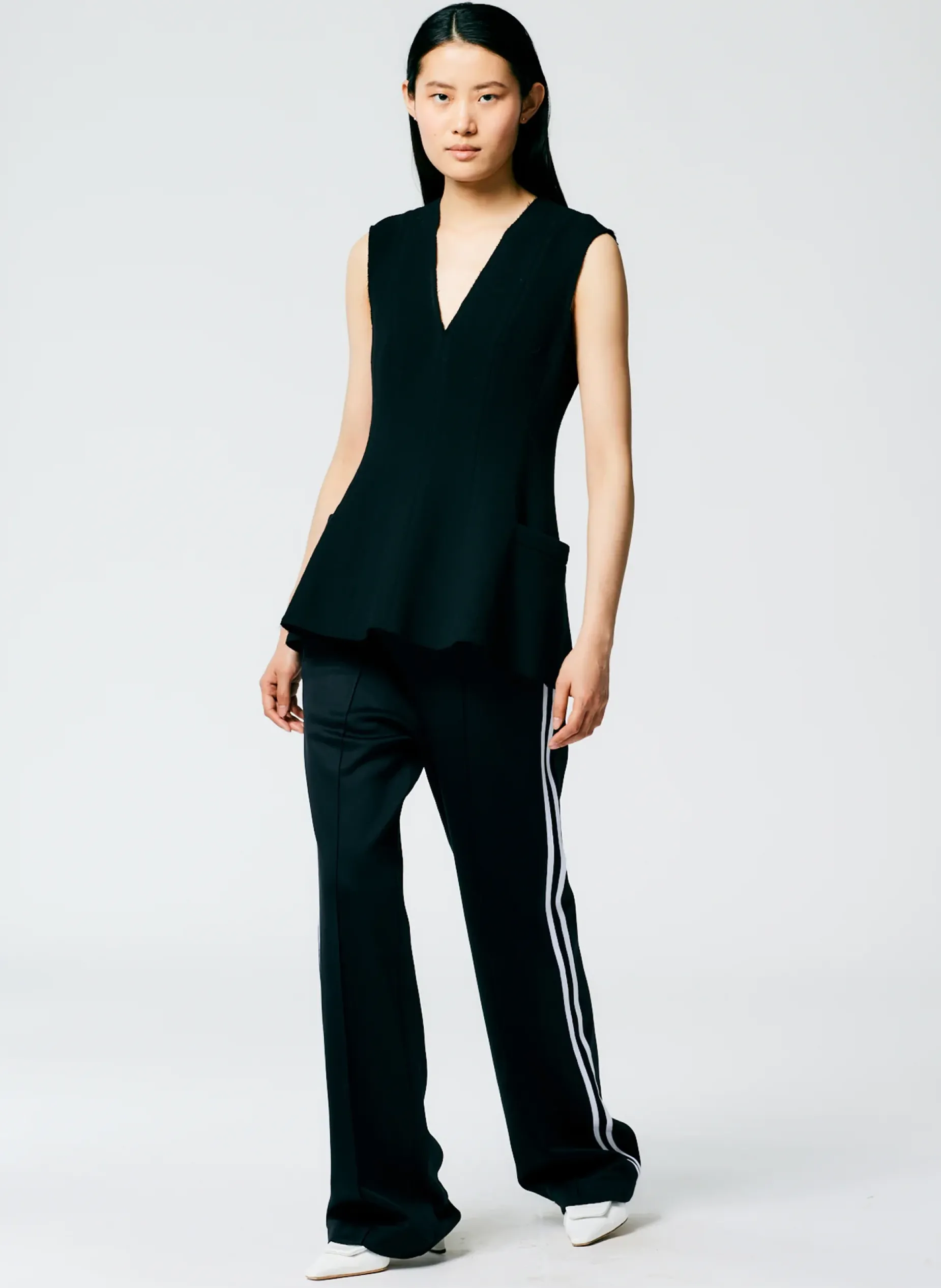 Pants & Shorts|Fundamentals - WOFs>Tibi Active Knit Scottie Striped Jogger Black Multi