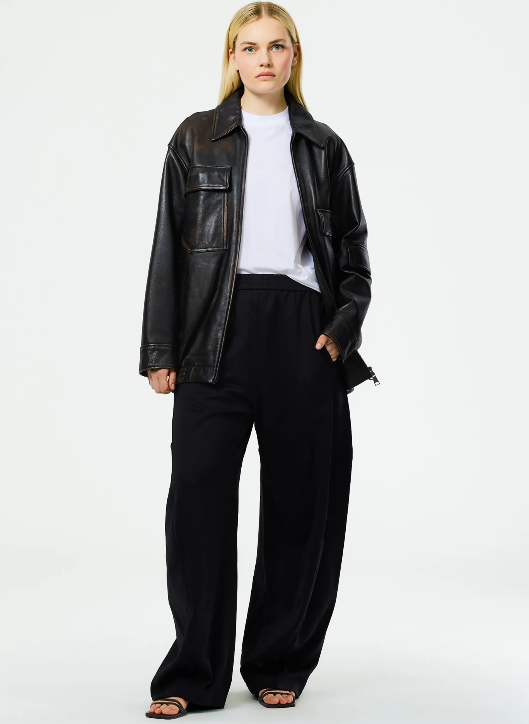 Pants & Shorts>Tibi Active Knit Winslow Pant - Regular Black