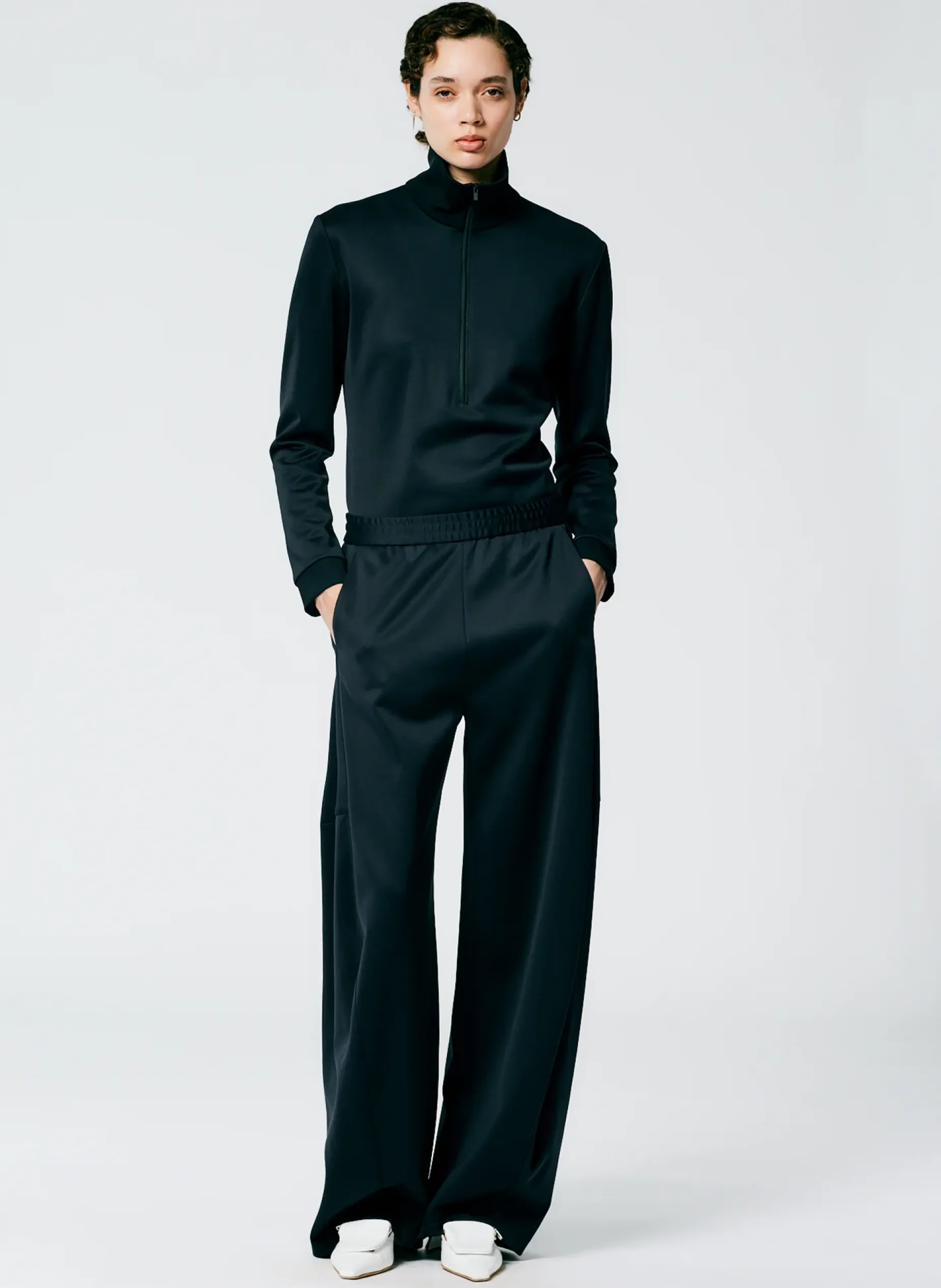 Pants & Shorts>Tibi Active Knit Winslow Pant - Regular Black