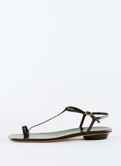 Sandals>Tibi Barry Kidskin Sandal Brown