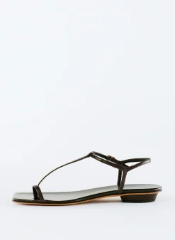 Sandals>Tibi Barry Kidskin Sandal Brown
