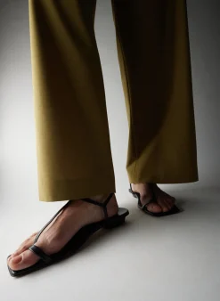 Sandals>Tibi Barry Kidskin Sandal Black