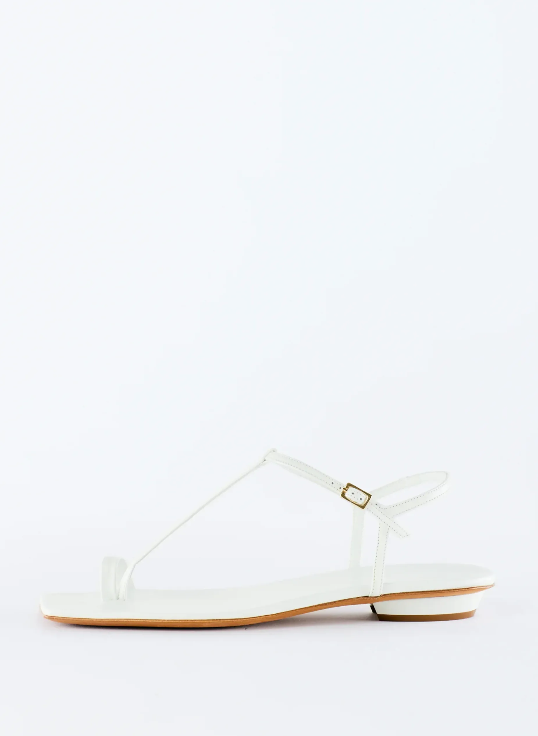 Sandals>Tibi Barry Kidskin Sandal Optic White