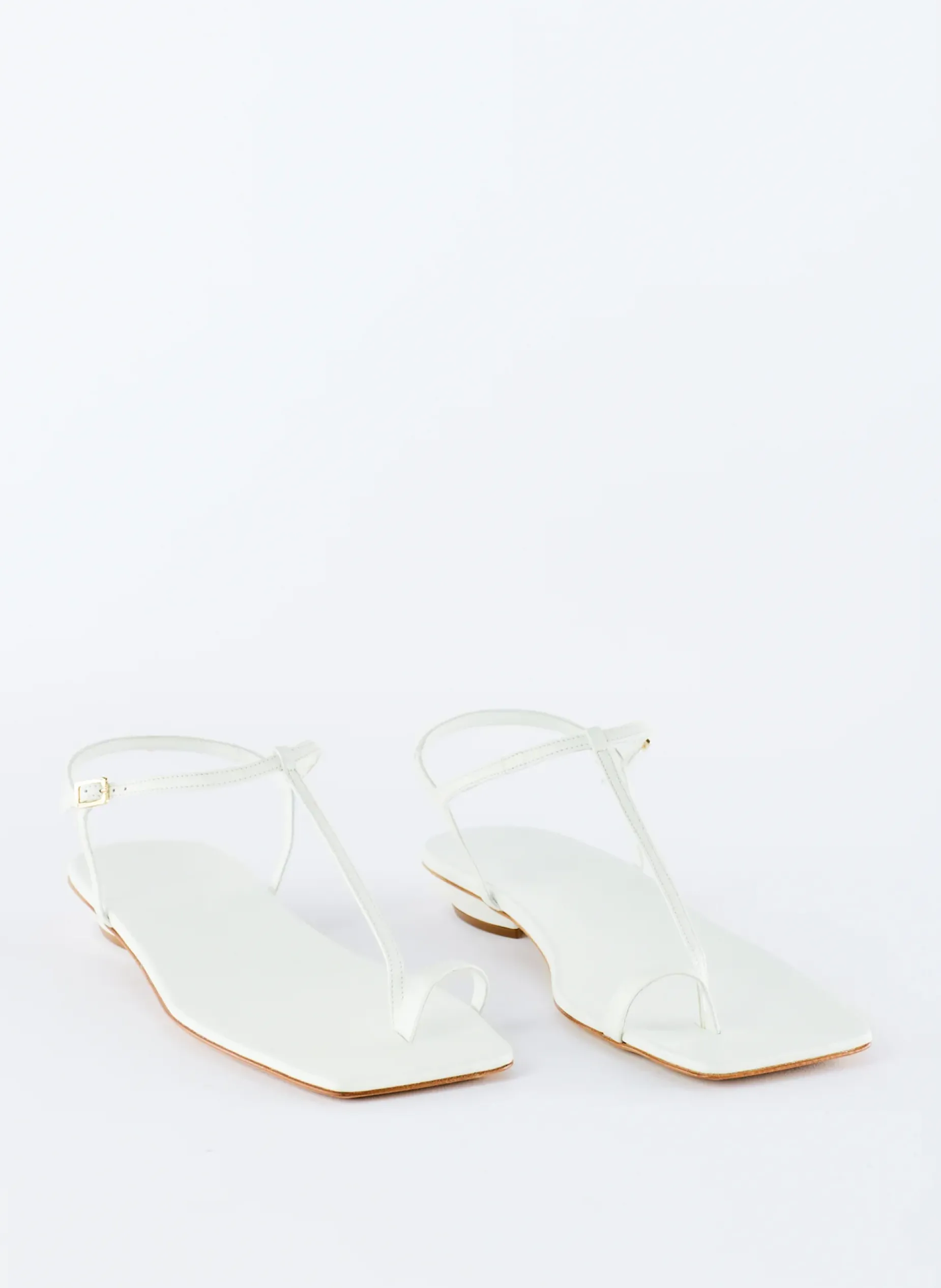 Sandals>Tibi Barry Kidskin Sandal Optic White