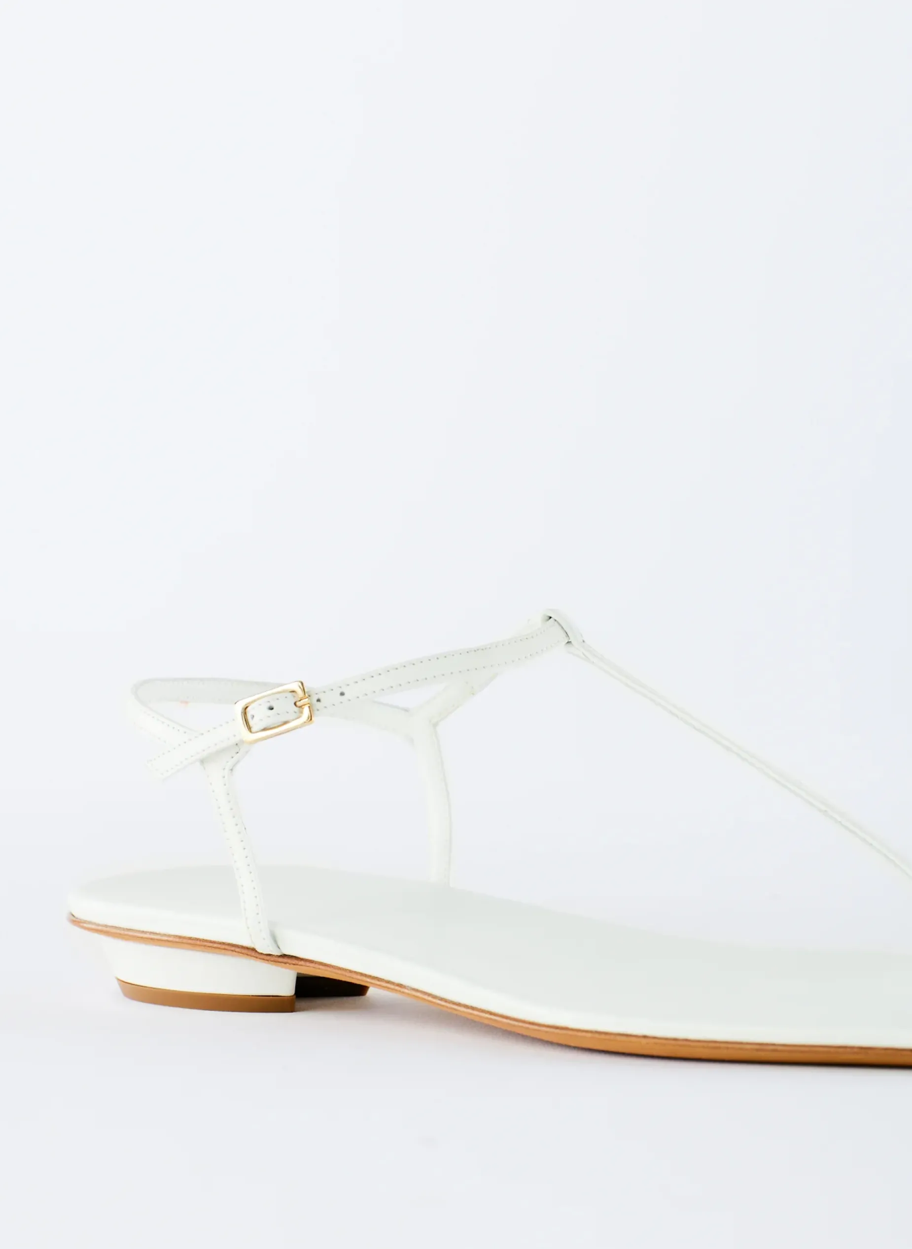 Sandals>Tibi Barry Kidskin Sandal Optic White
