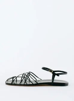 Flats|Sandals>Tibi Berneice Kidskin Sandal Black
