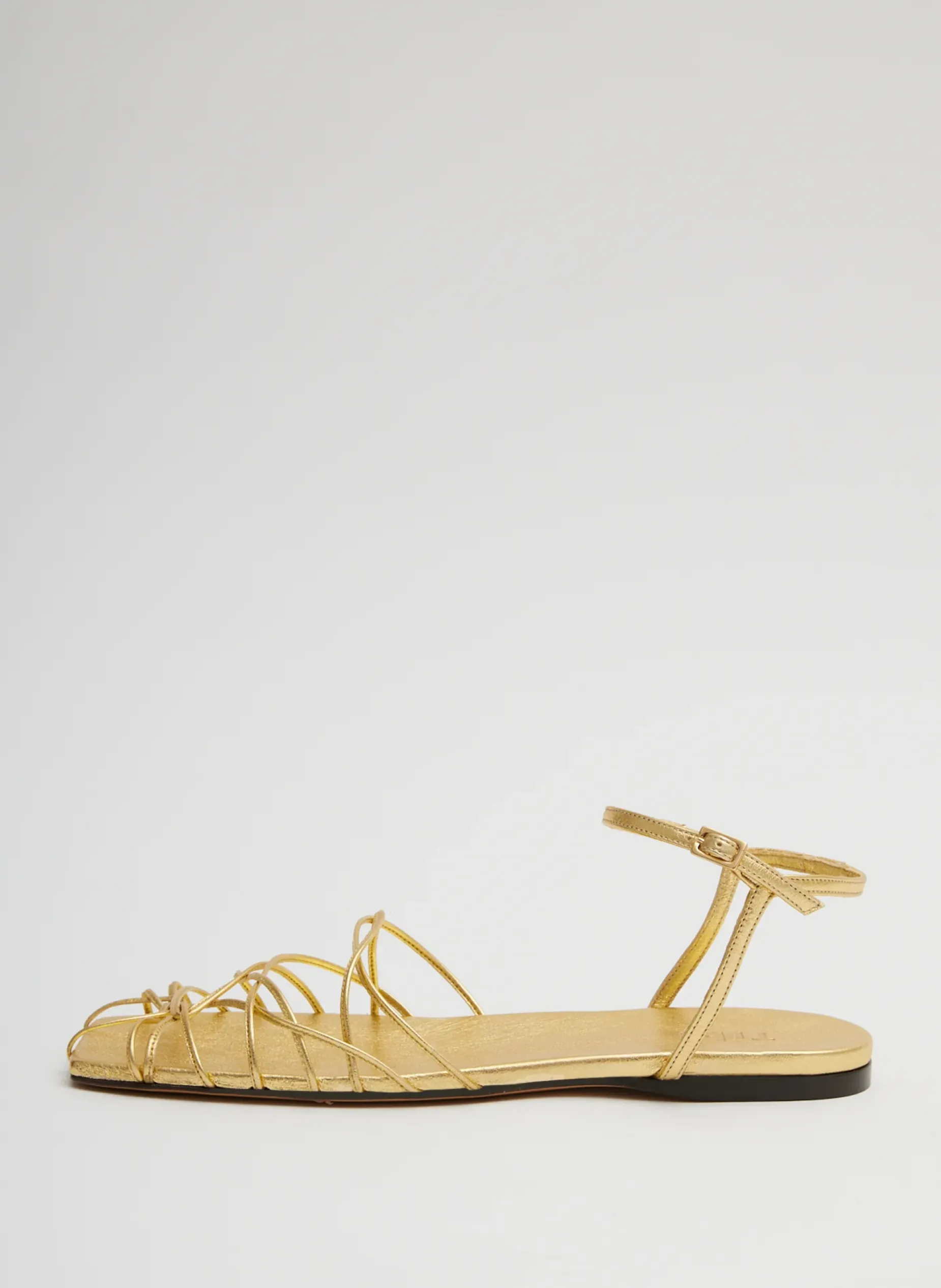 Flats|Sandals>Tibi Berneice Kidskin Sandal Gold