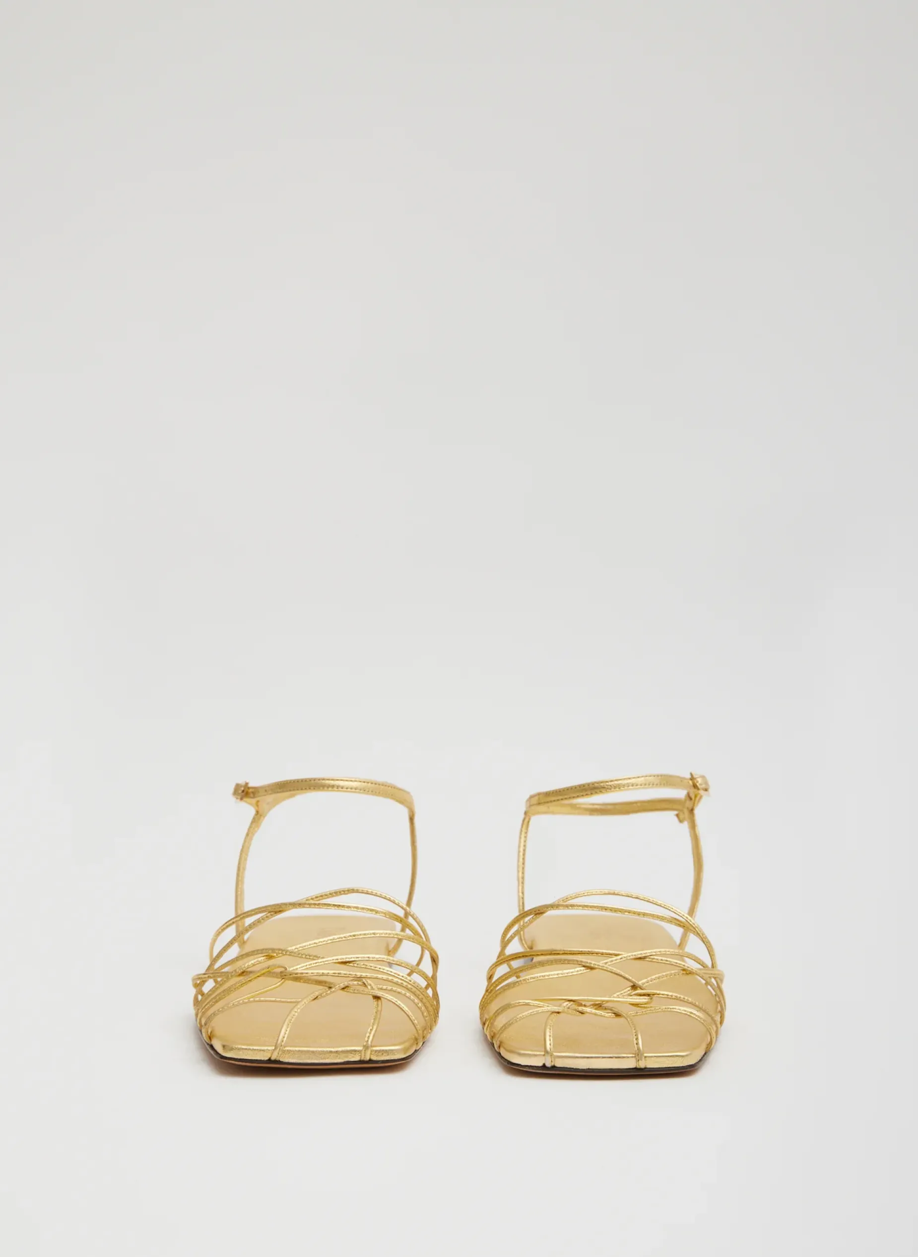 Flats|Sandals>Tibi Berneice Kidskin Sandal Gold