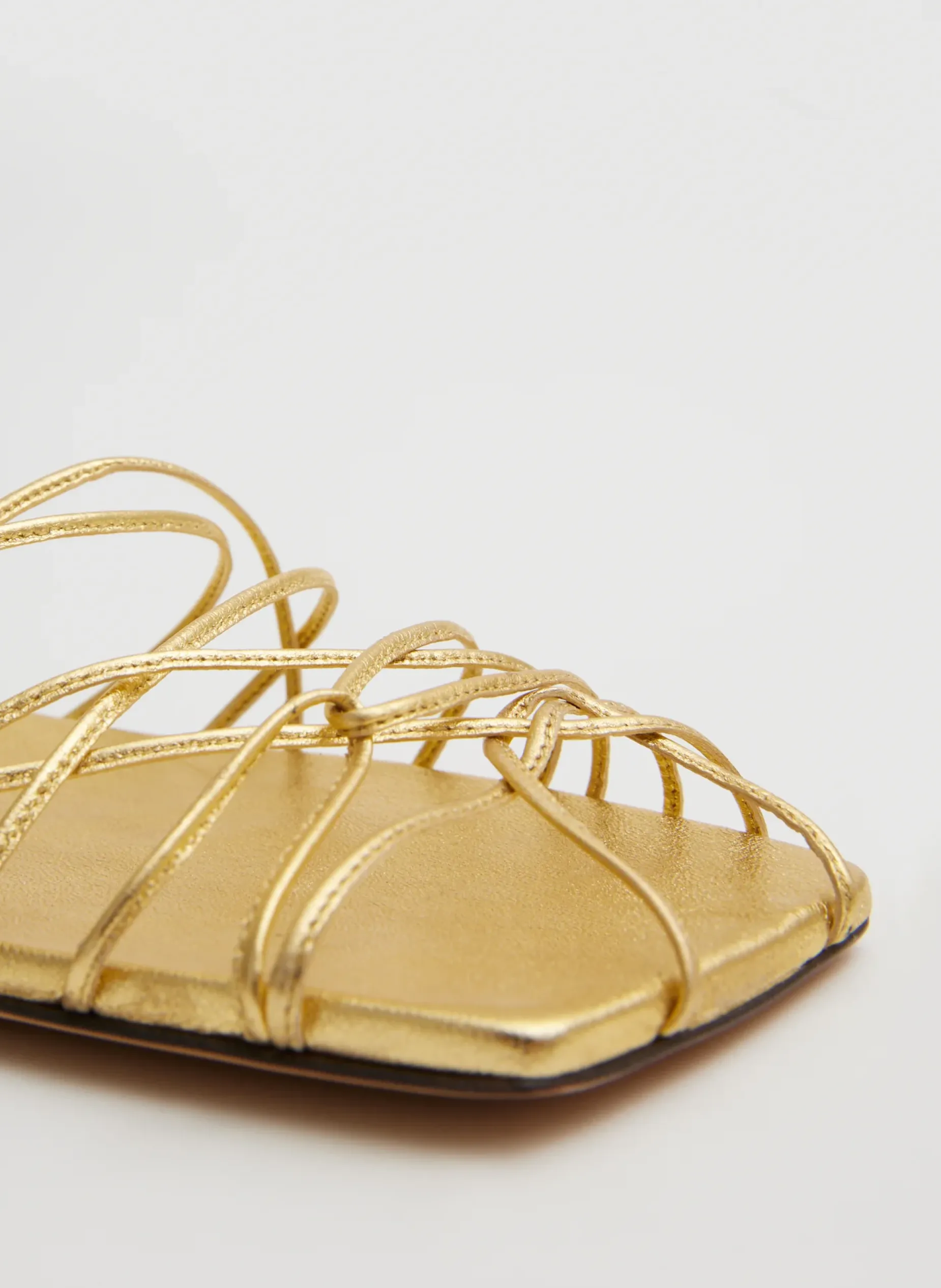 Flats|Sandals>Tibi Berneice Kidskin Sandal Gold