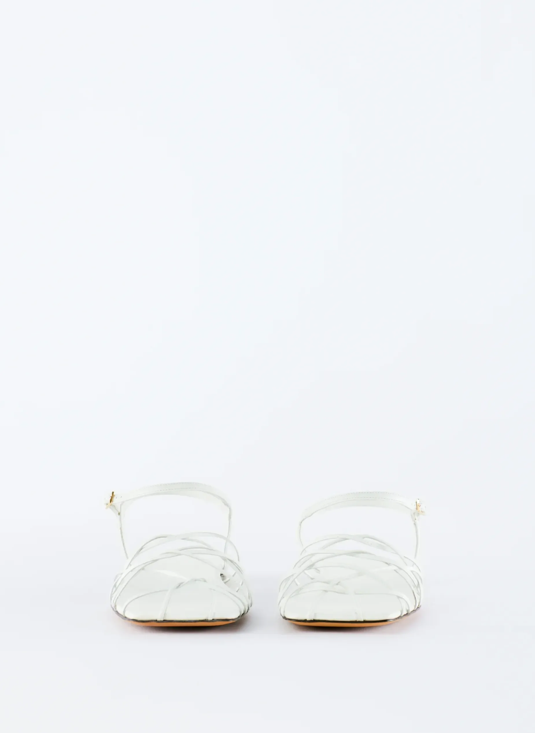 Flats|Sandals>Tibi Berneice Kidskin Sandal Optic White