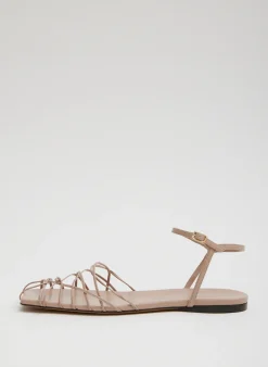 Flats|Sandals>Tibi Berneice Kidskin Sandal Nude