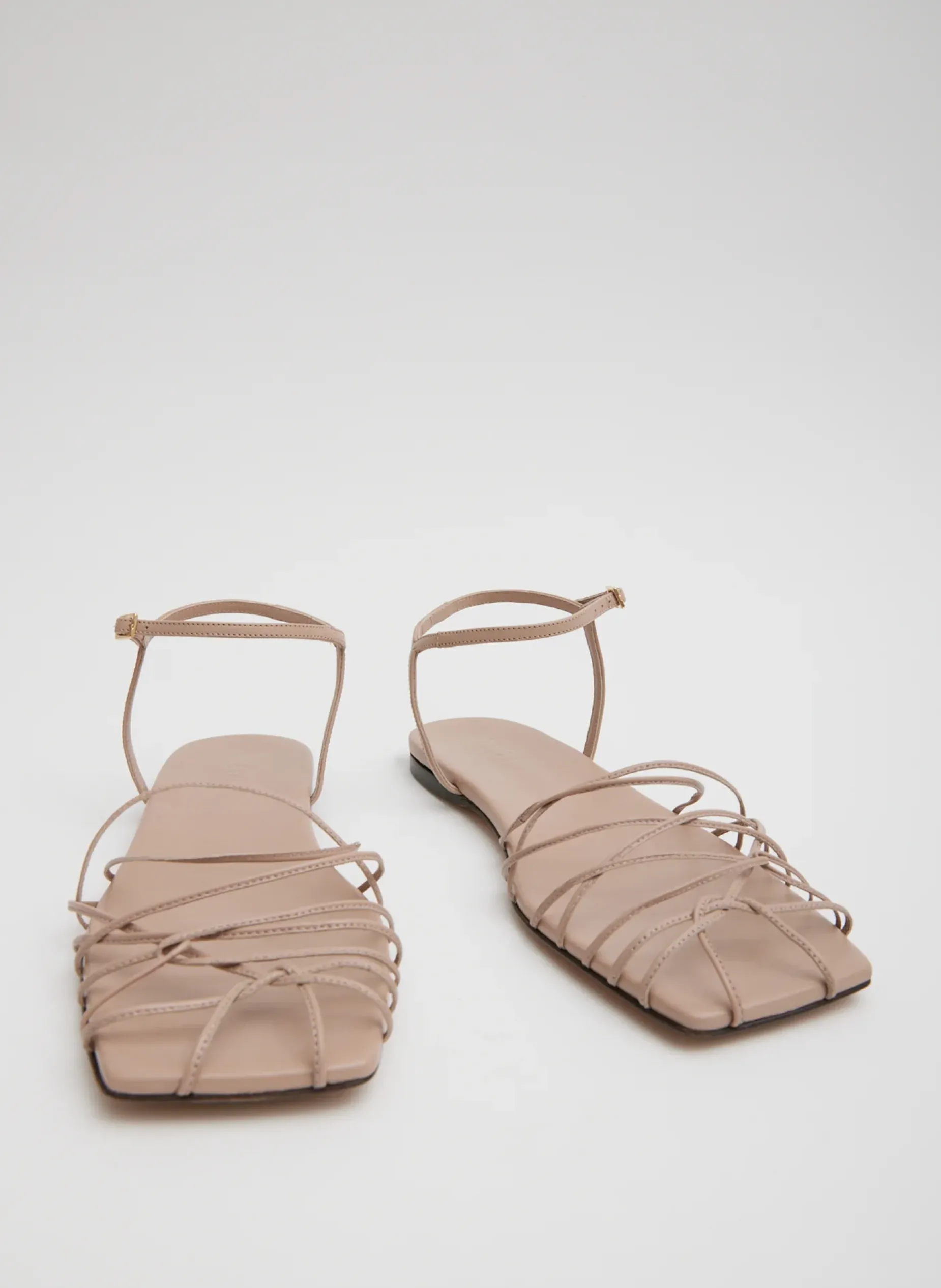 Flats|Sandals>Tibi Berneice Kidskin Sandal Nude
