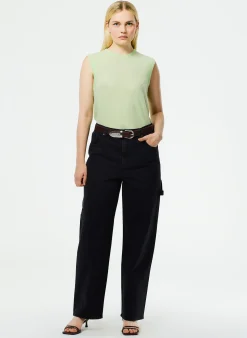 Denim|Fundamentals - WOFs>Tibi Denim Slouchy Carpenter Jean Black