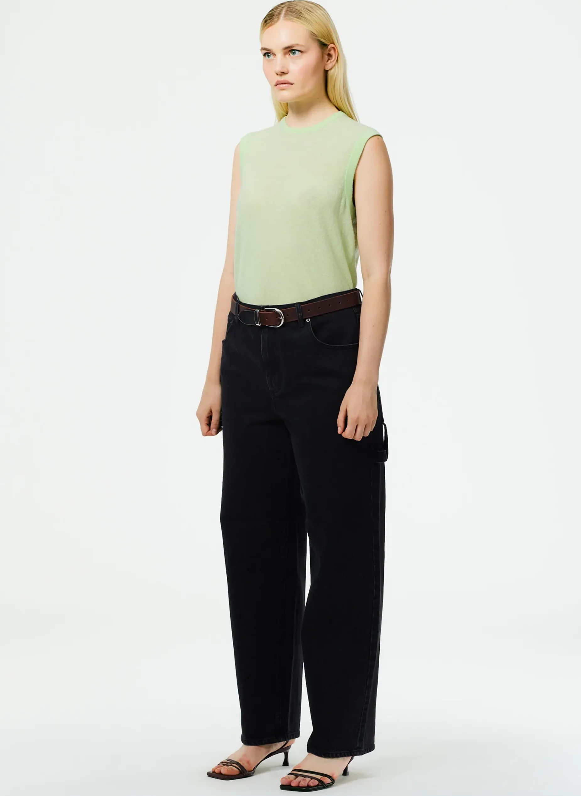 Denim|Fundamentals - WOFs>Tibi Denim Slouchy Carpenter Jean Black