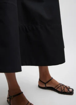 Skirts>Tibi Bonded Luxe Twill Circle Skirt Black