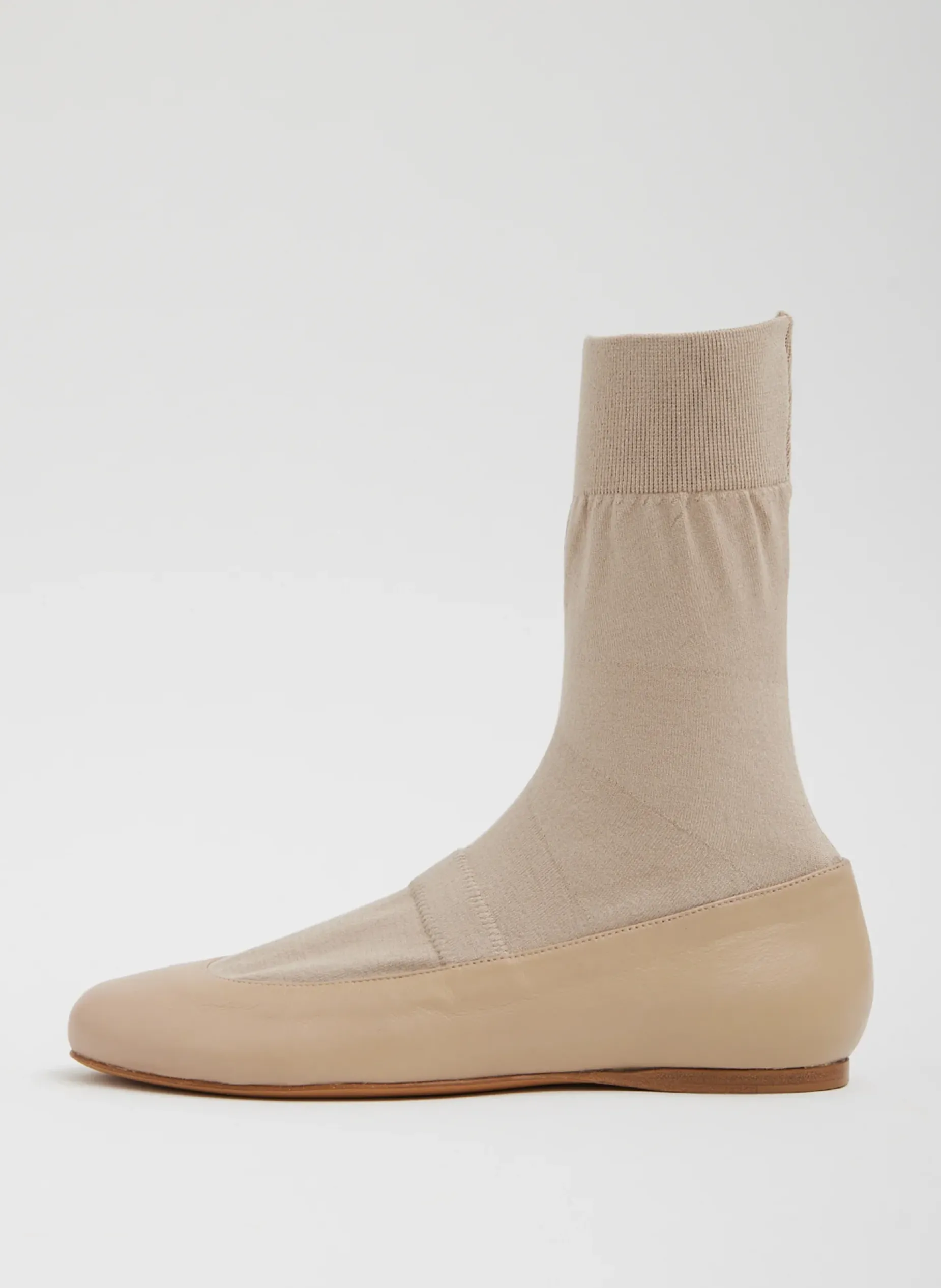 Flats>Tibi Borg Sock Shoe Nude