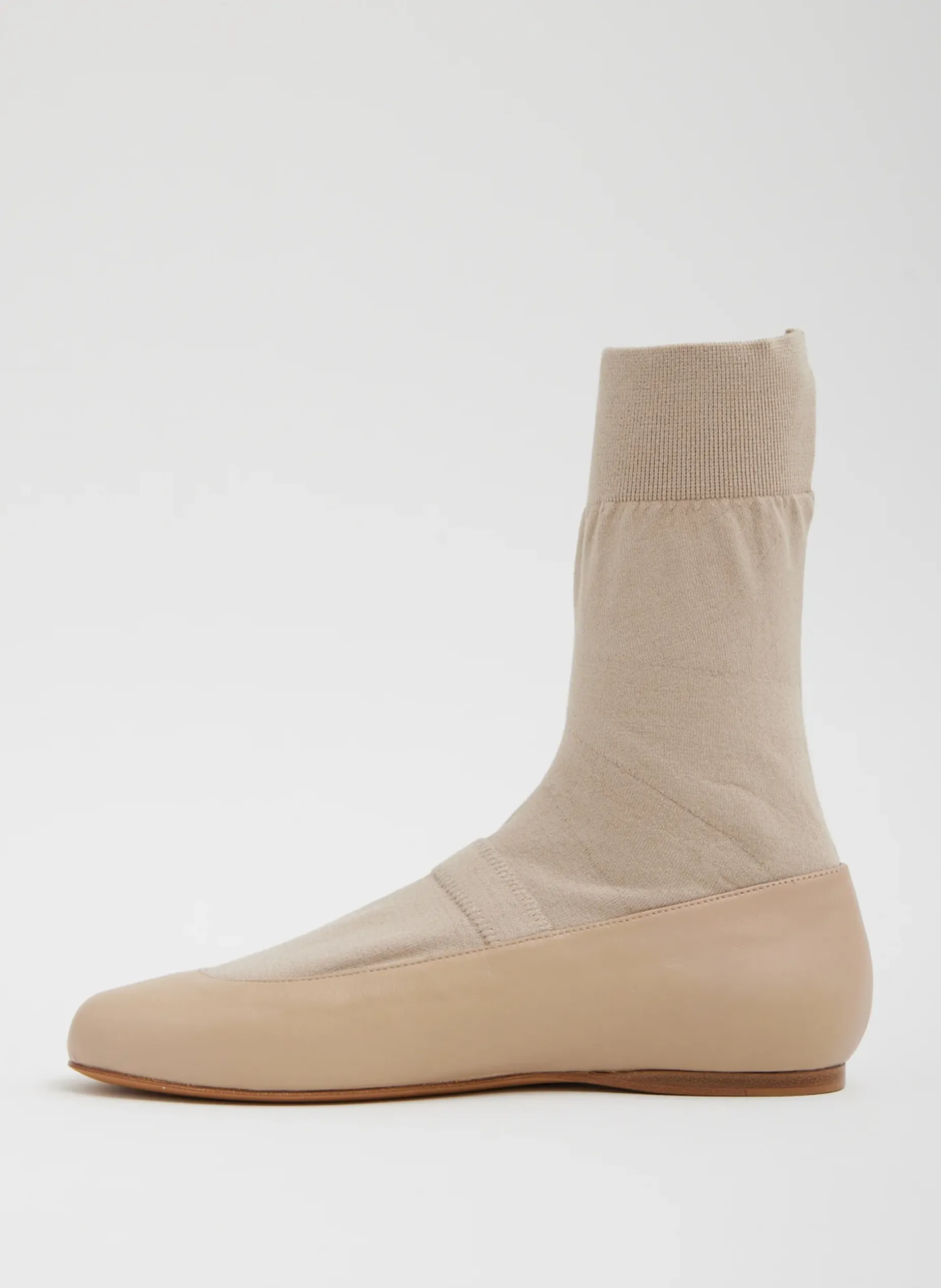 Flats>Tibi Borg Sock Shoe Nude