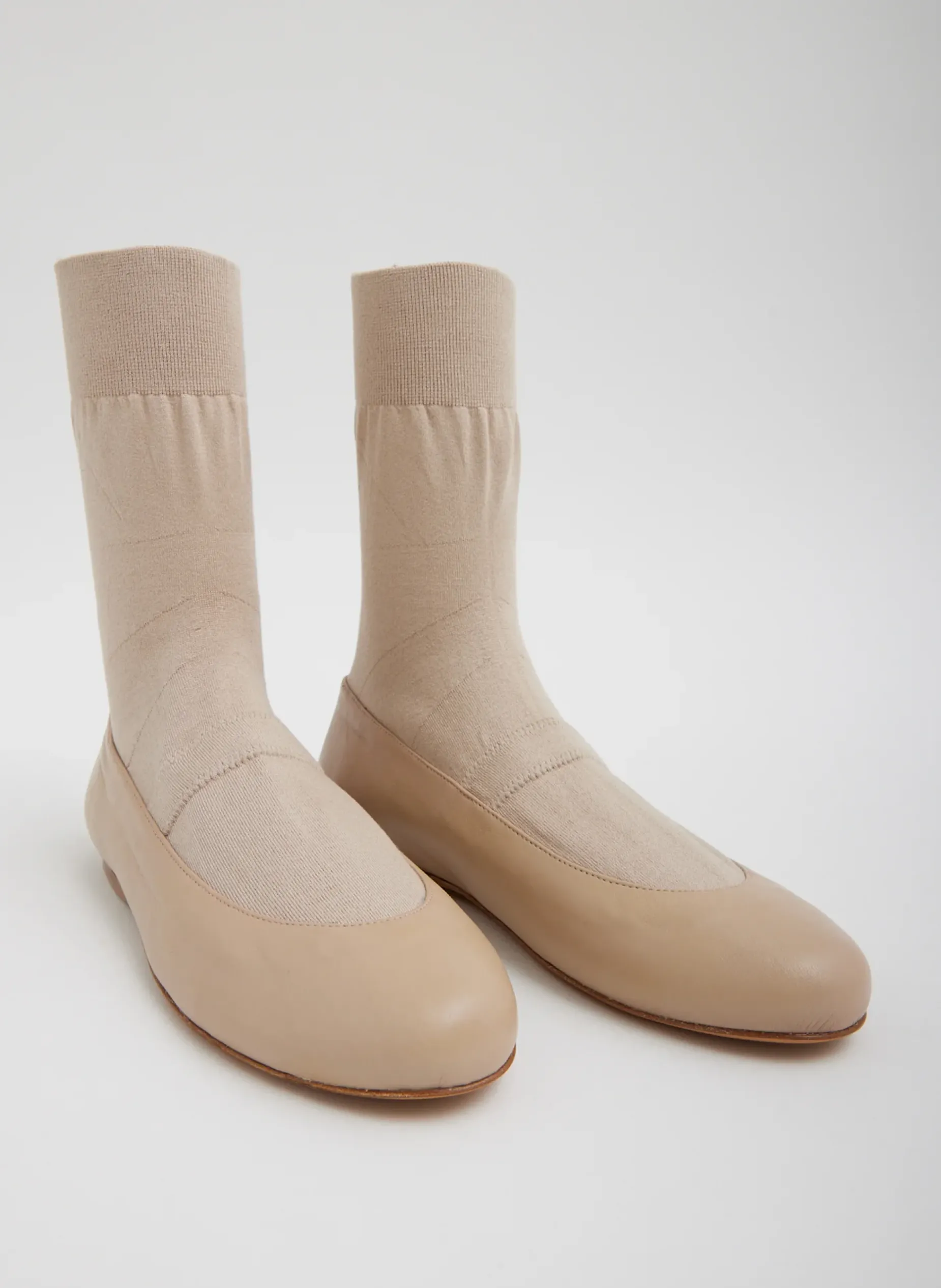 Flats>Tibi Borg Sock Shoe Nude