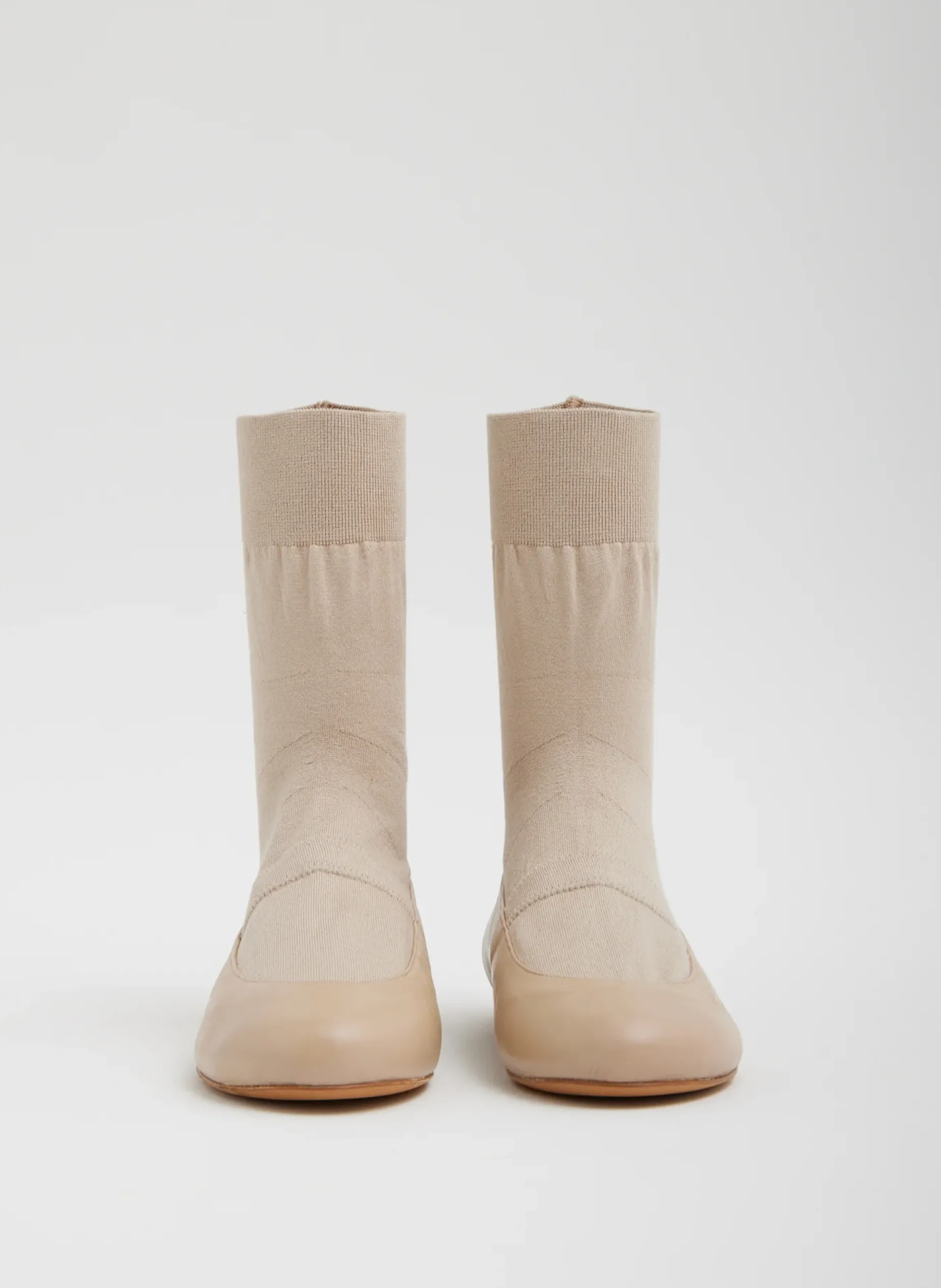 Flats>Tibi Borg Sock Shoe Nude