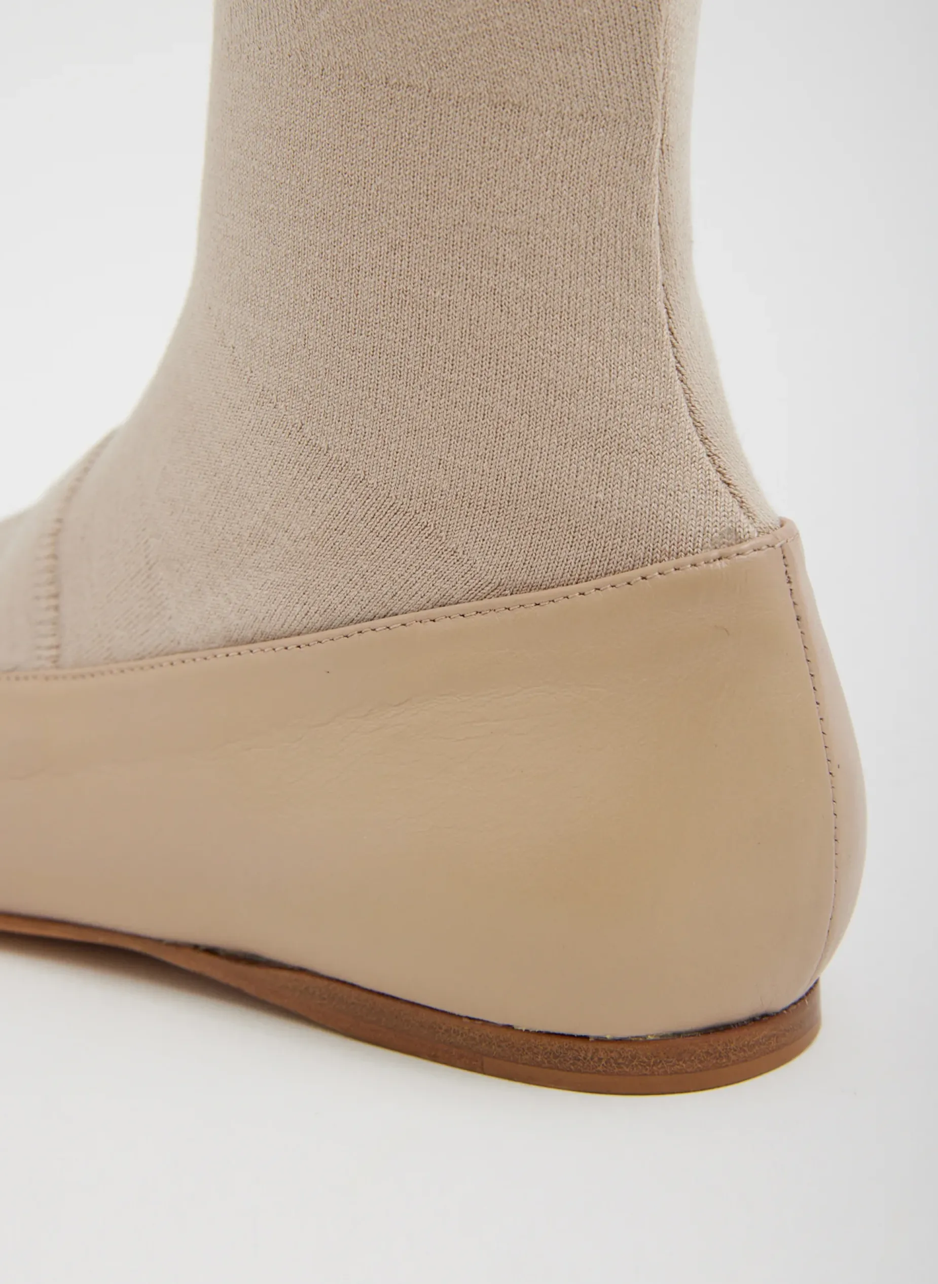 Flats>Tibi Borg Sock Shoe Nude