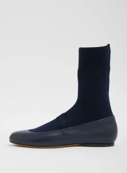 Flats>Tibi Borg Sock Shoe Navy