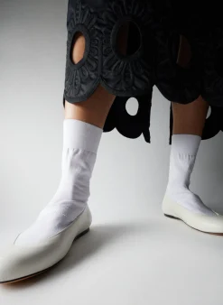 Flats>Tibi Borg Sock Shoe Optic White