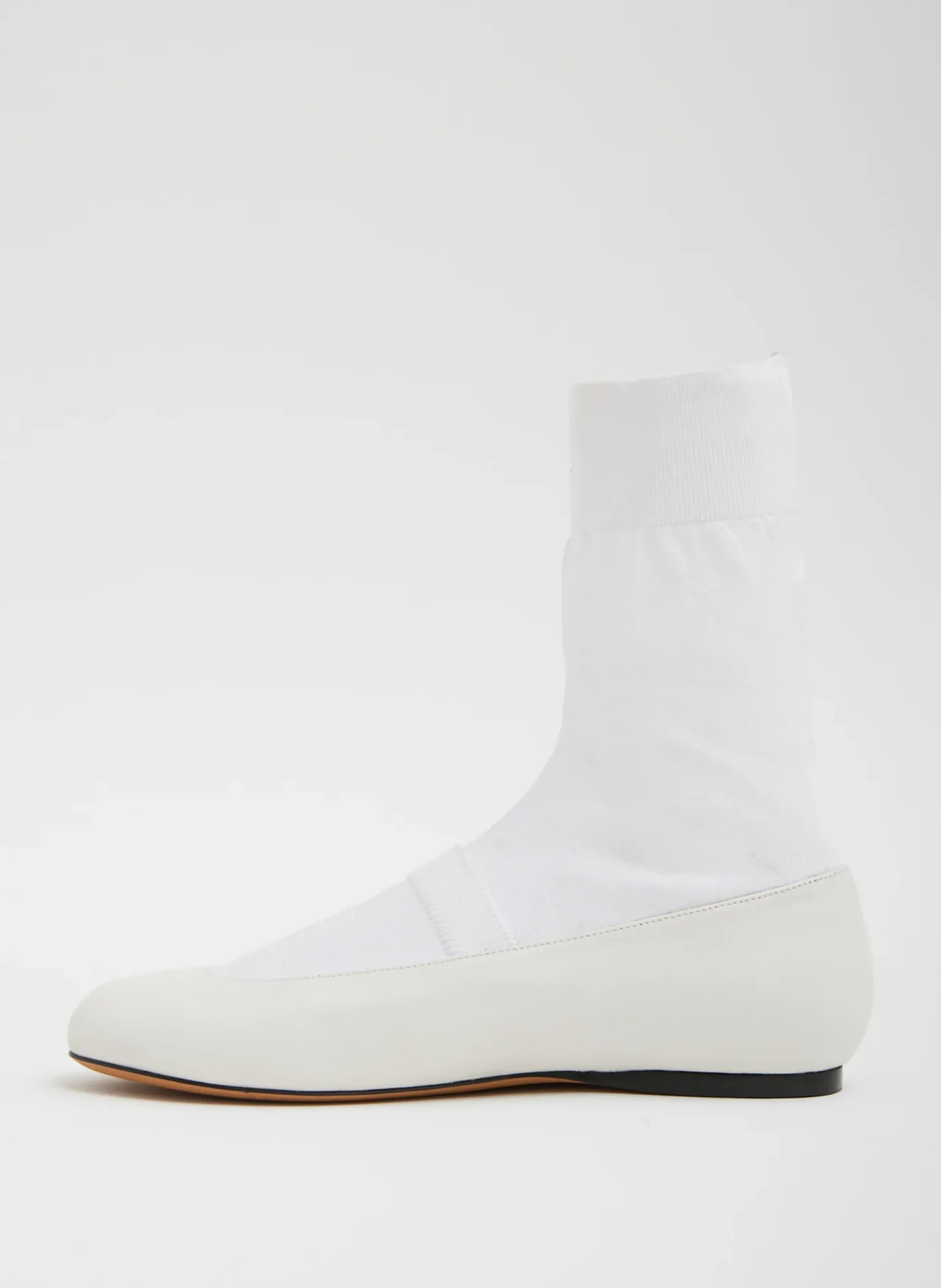 Flats>Tibi Borg Sock Shoe Optic White