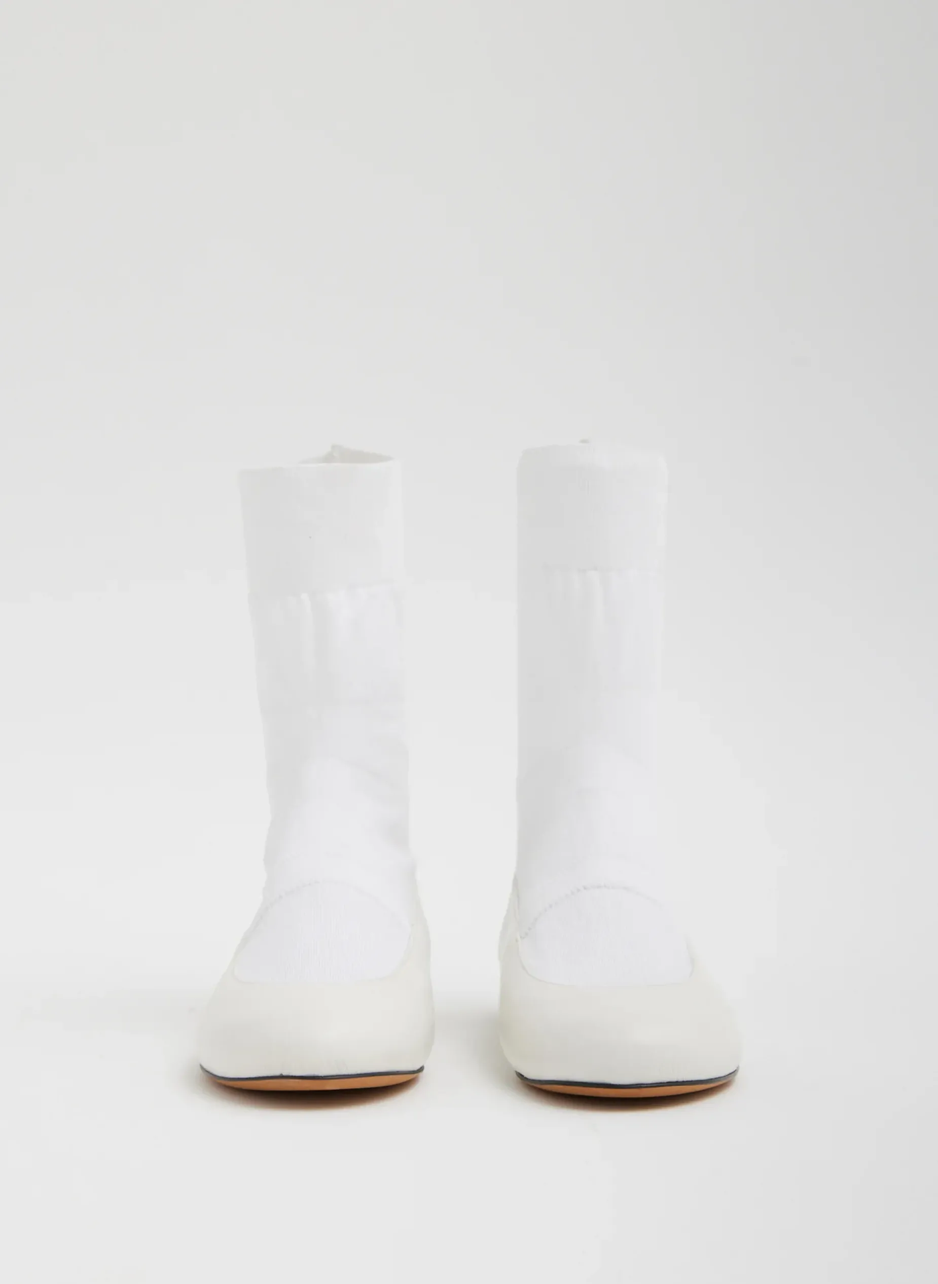 Flats>Tibi Borg Sock Shoe Optic White