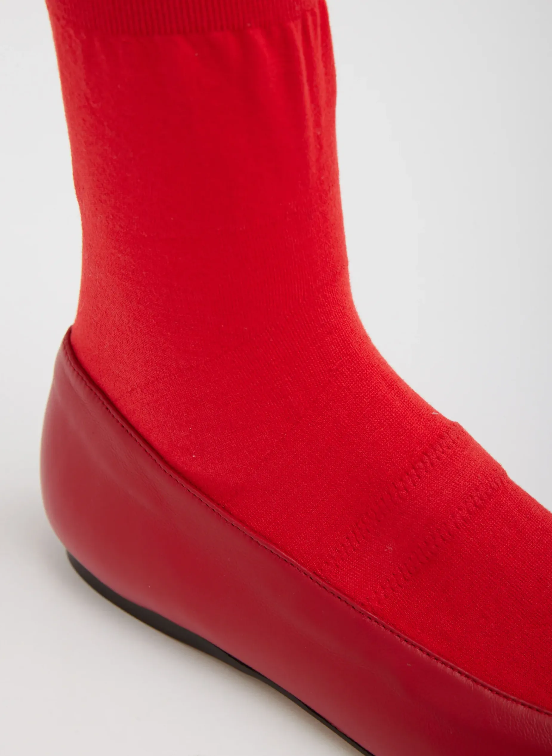 Flats>Tibi Borg Sock Shoe Red