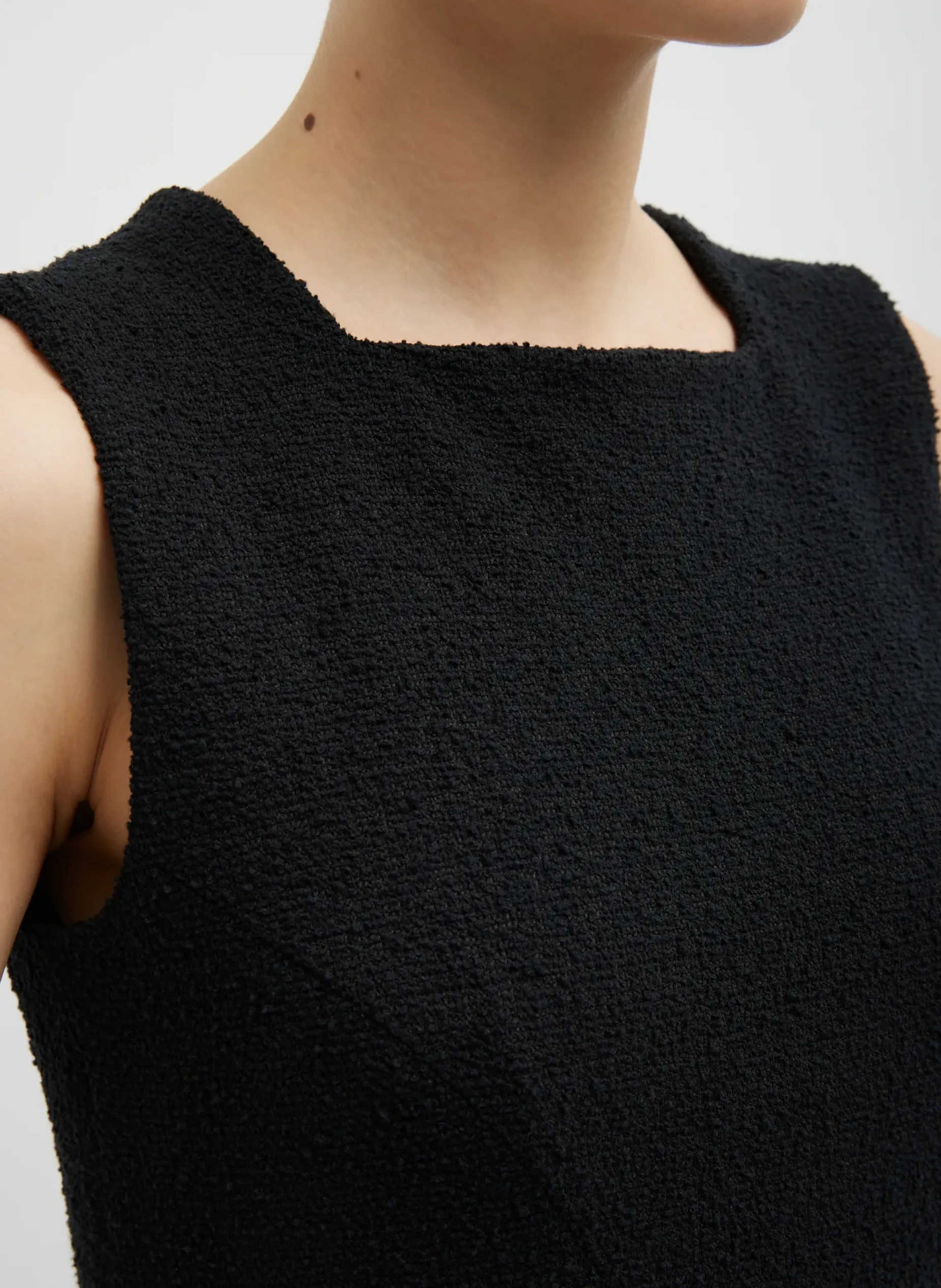Dresses>Tibi Boucle Knit Sculpted Dress Black