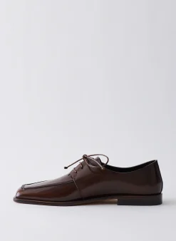 Flats>Tibi Brody Square Toe Loafer Espresso