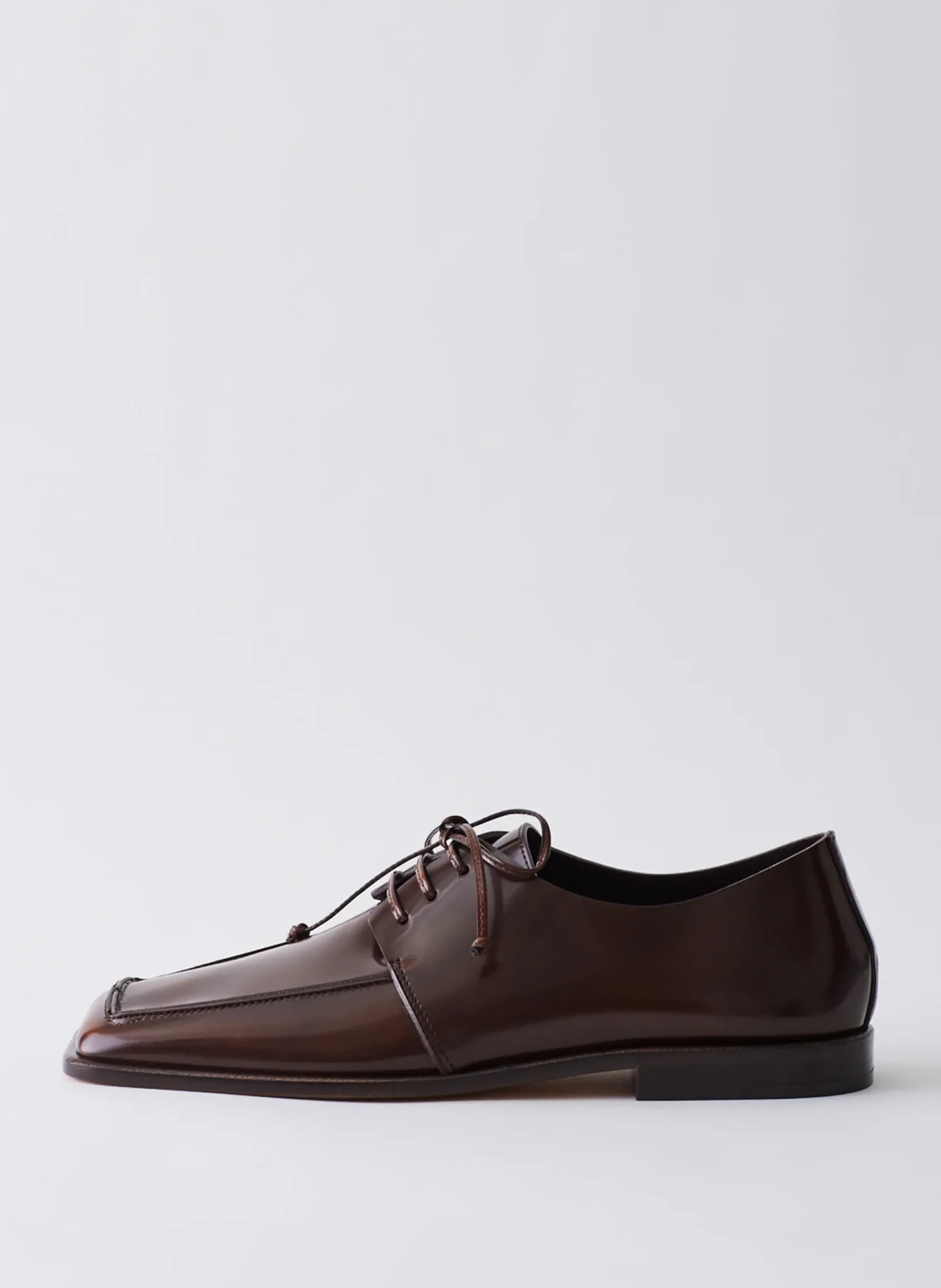Flats>Tibi Brody Square Toe Loafer Espresso