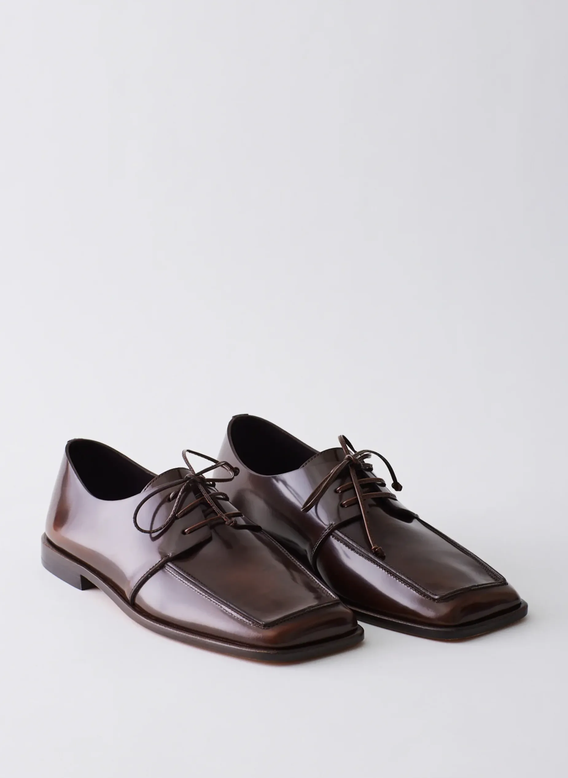 Flats>Tibi Brody Square Toe Loafer Espresso