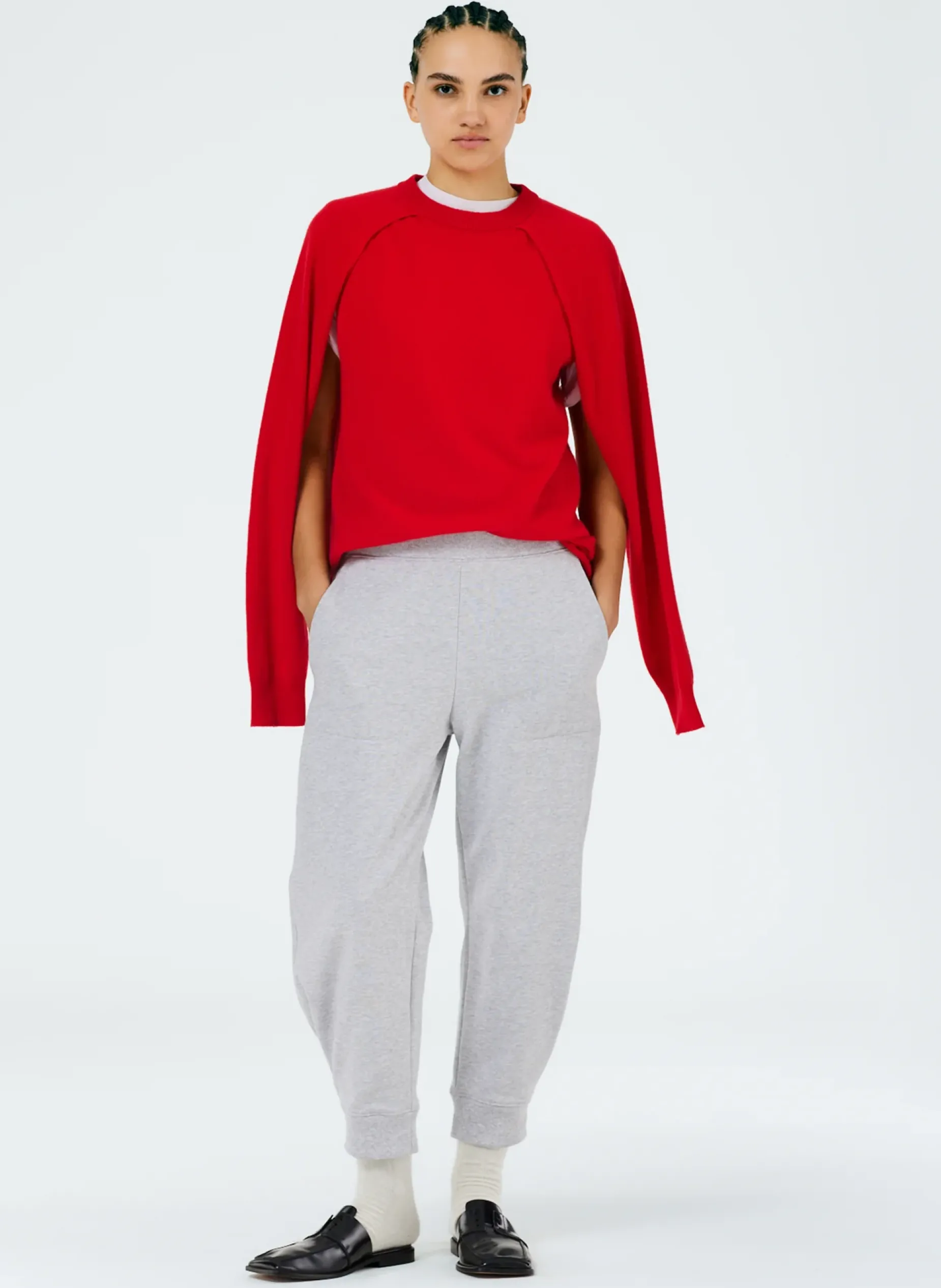 Leisure Sets|Fundamentals - WOFs>Tibi Calder Sweatpant Heather Grey