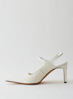 Heels>Tibi Calf Bob Slingback White