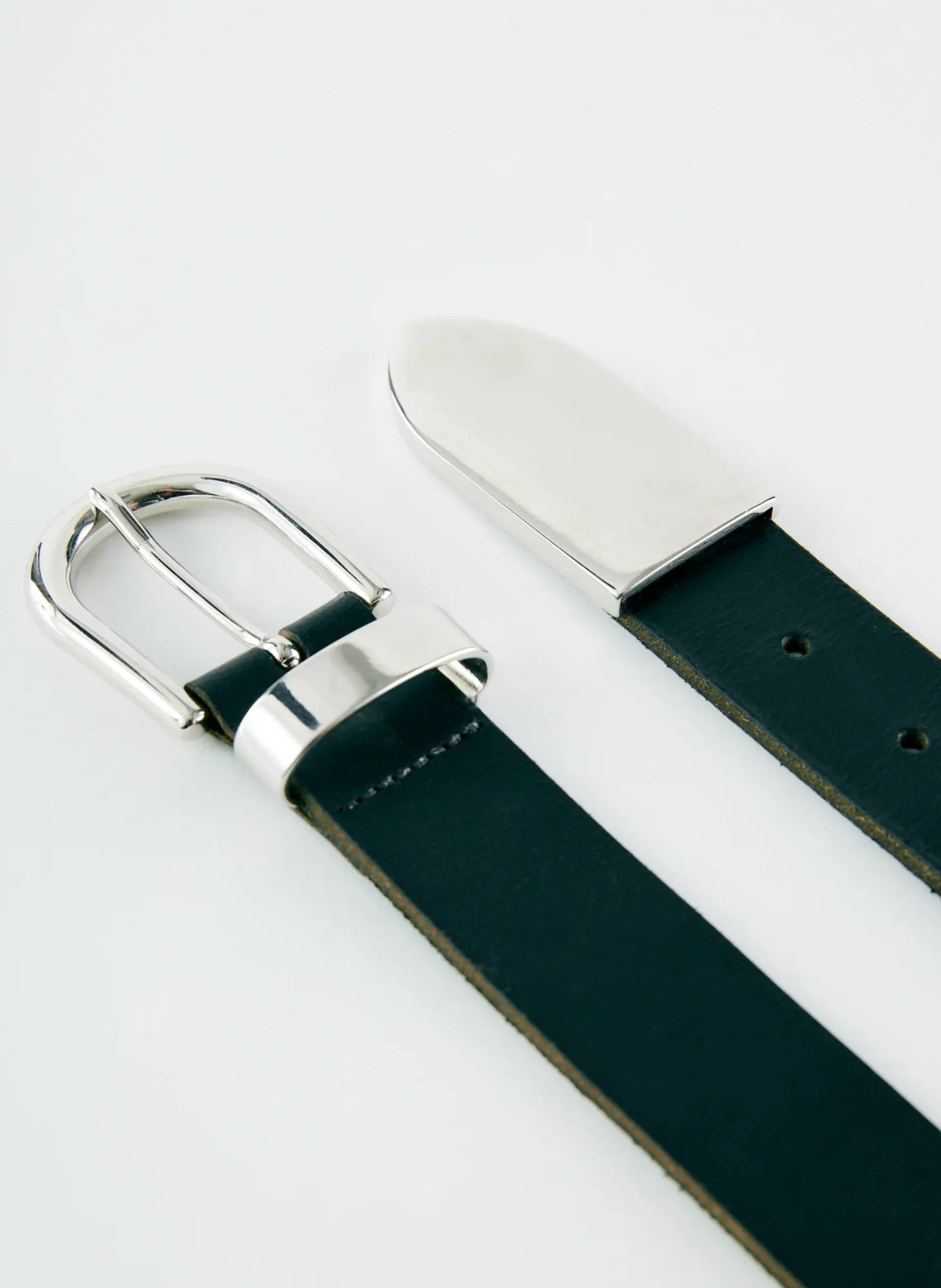 Belts>Tibi Carlos Leather Belt Black