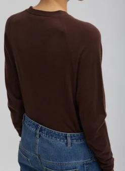 Knitwear & Sweatshirts>Tibi Cashmere Silk Blend Slim Cardigan Hickory