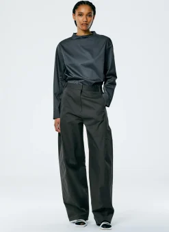 Pants & Shorts>Tibi Chino Sid Pant - Petite Grey