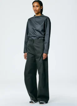 Pants & Shorts>Tibi Chino Sid Pant - Petite Grey