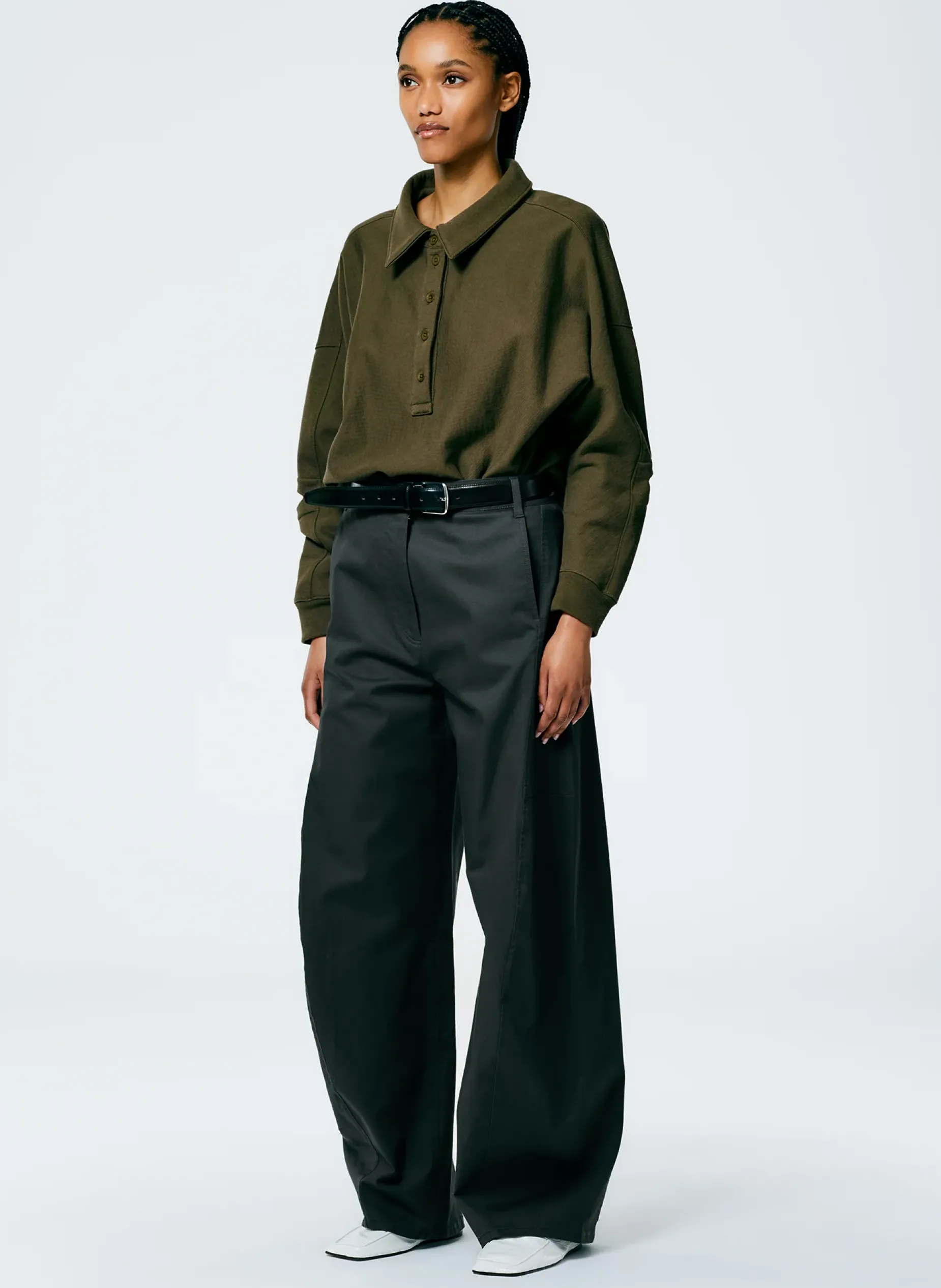 Pants & Shorts>Tibi Chino Sid Pant - Regular Grey