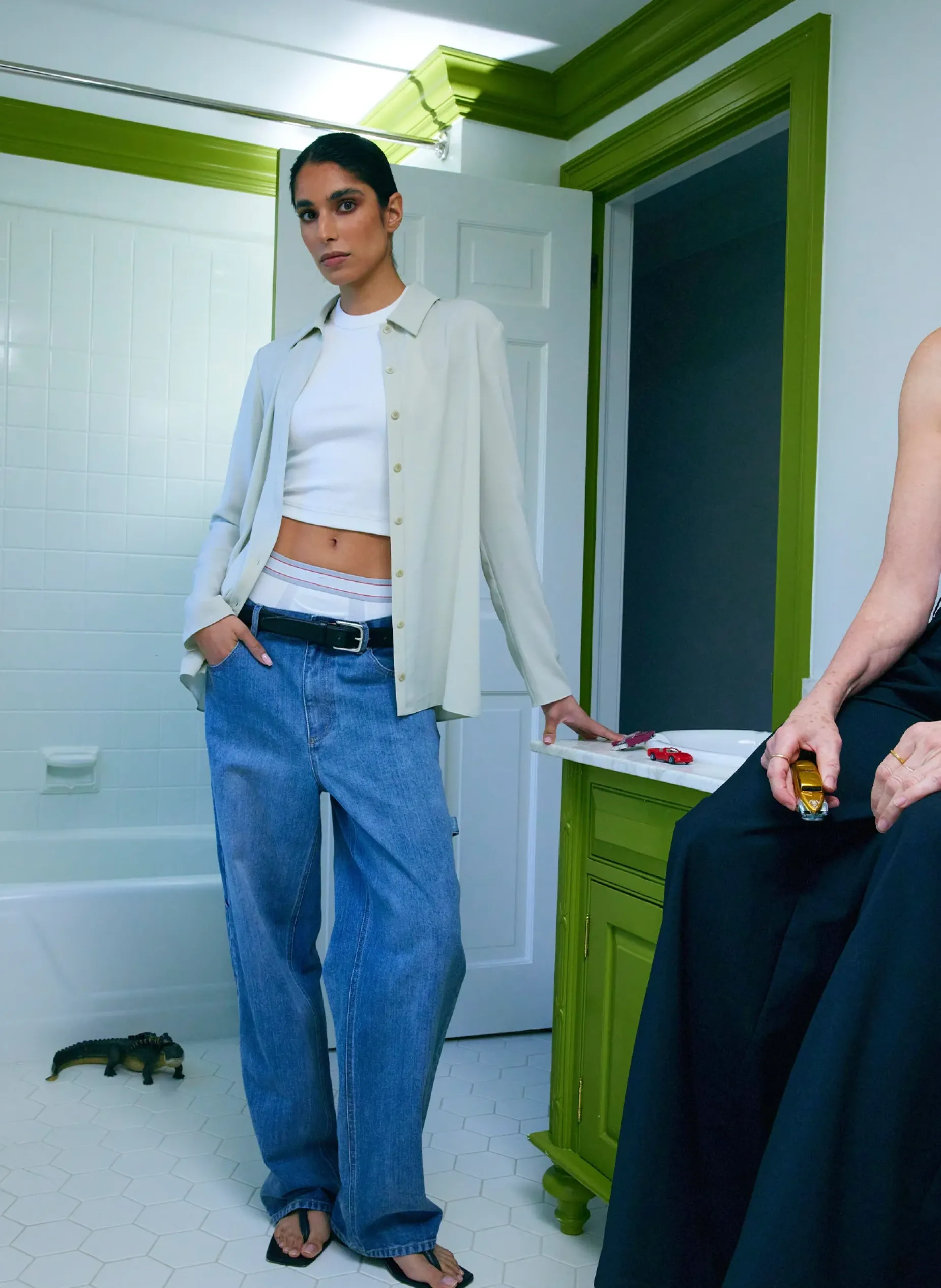 Denim|Fundamentals - WOFs>Tibi Classic Denim Slouchy Carpenter Jean Classic Blue