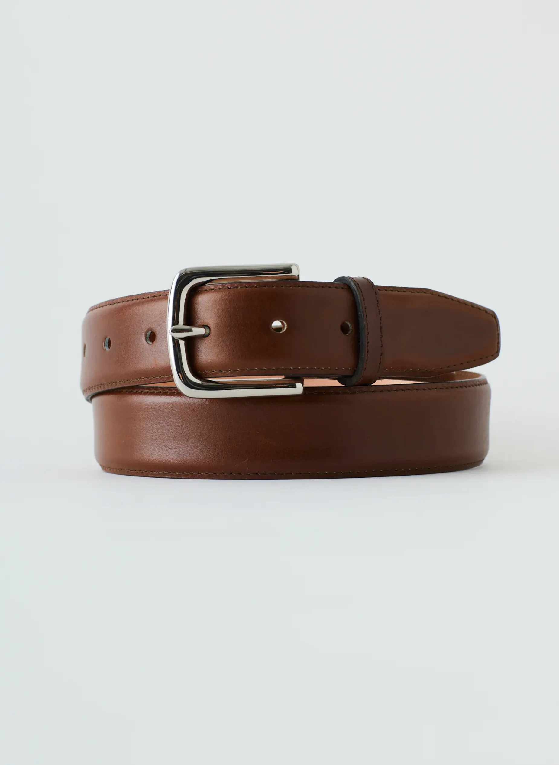 Belts>Tibi Classic Men's Leather Belt Brown