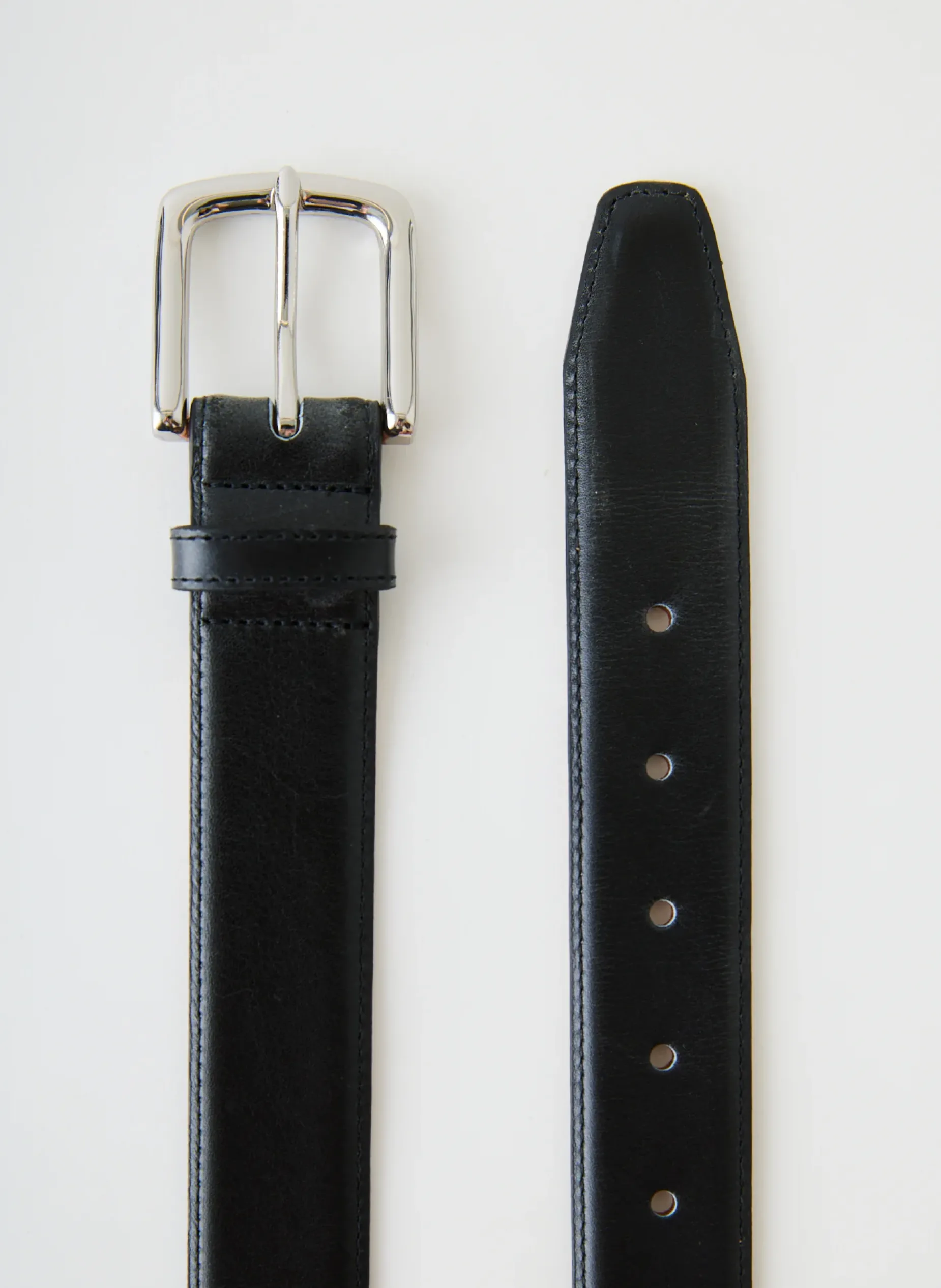Belts>Tibi Classic Men's Leather Belt Black