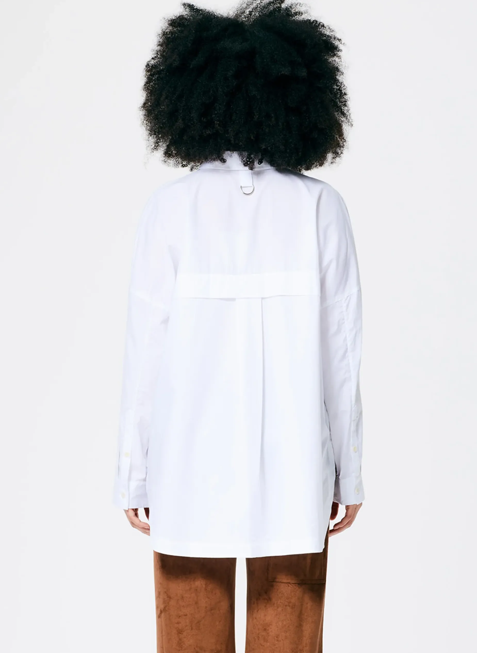 Tops|Fundamentals - WOFs>Tibi Classic Shirting Oversized Gabe Shirt White