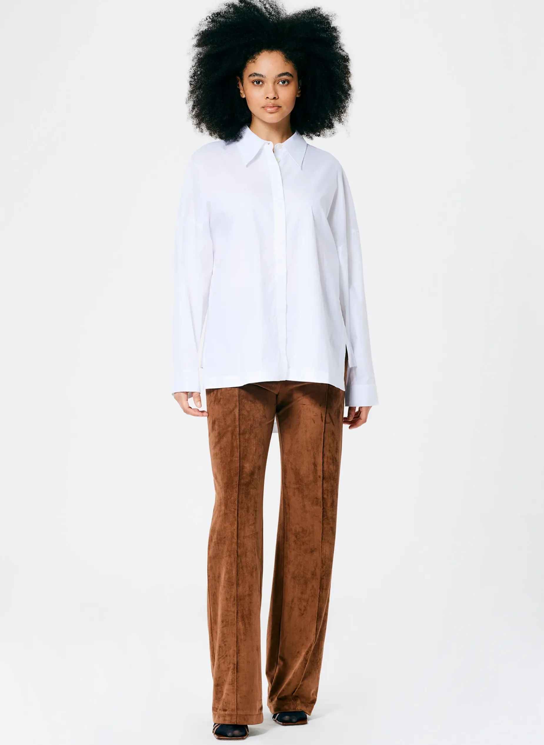 Tops|Fundamentals - WOFs>Tibi Classic Shirting Oversized Gabe Shirt White