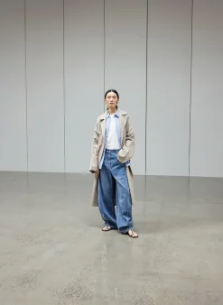 Denim|Pants & Shorts>Tibi Classic Wash Denim Sid Jean Classic Blue