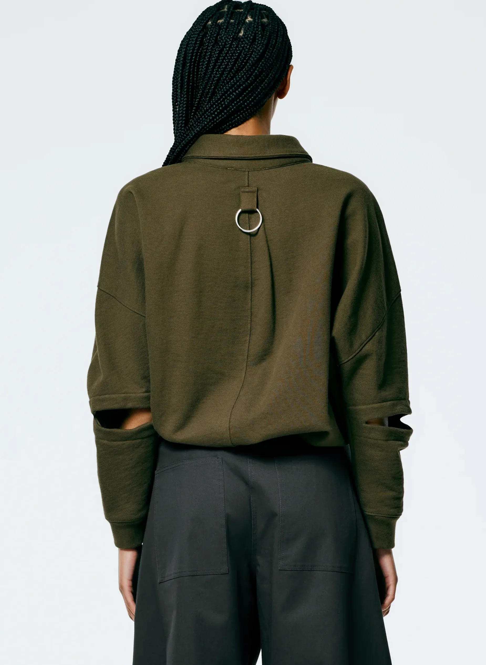 Leisure Sets|Knitwear & Sweatshirts>Tibi Cocoon Crewneck Sweatshirt Wood