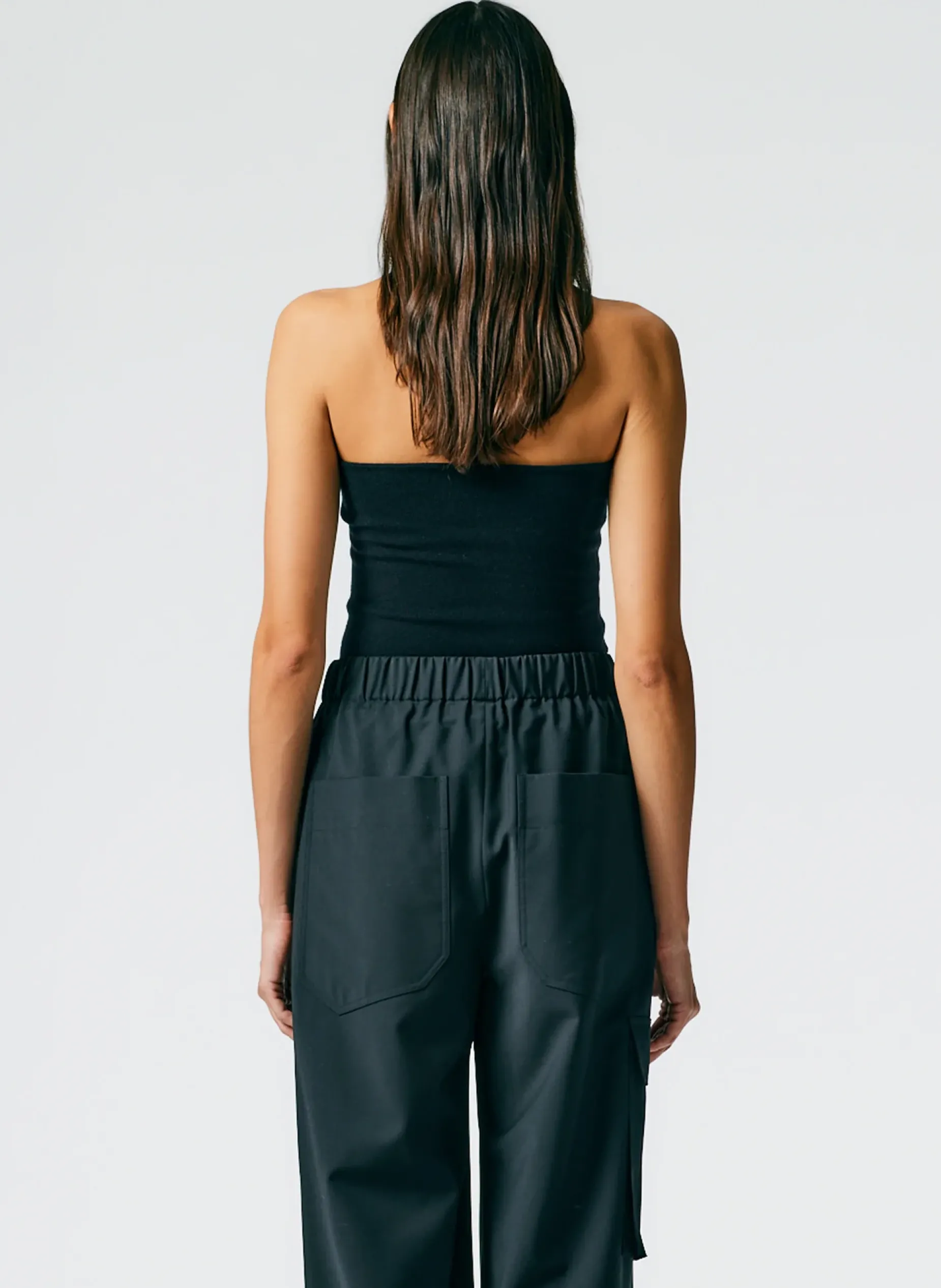 Knitwear & Sweatshirts|Fundamentals - WOFs>Tibi Compact Stretch Cashmere Tube Top Black