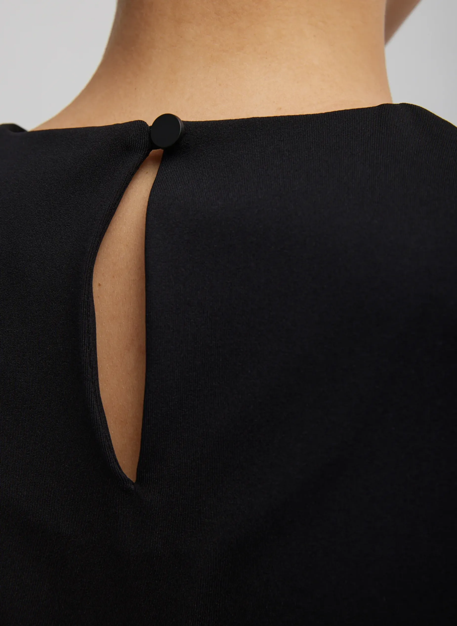 Tops|Fundamentals - WOFs>Tibi Compact Ultra Stretch Knit Long Sleeve Slim Top Black